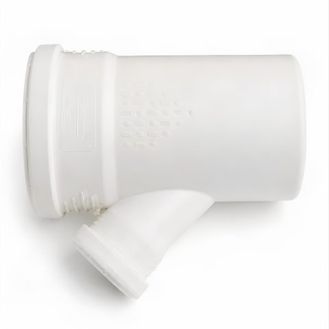 45° Beyaz PVC Açık Dirsek: Tesisat Bağlantısı