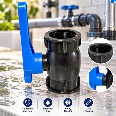 İçten Dişli PVC Küresel Su Vanası